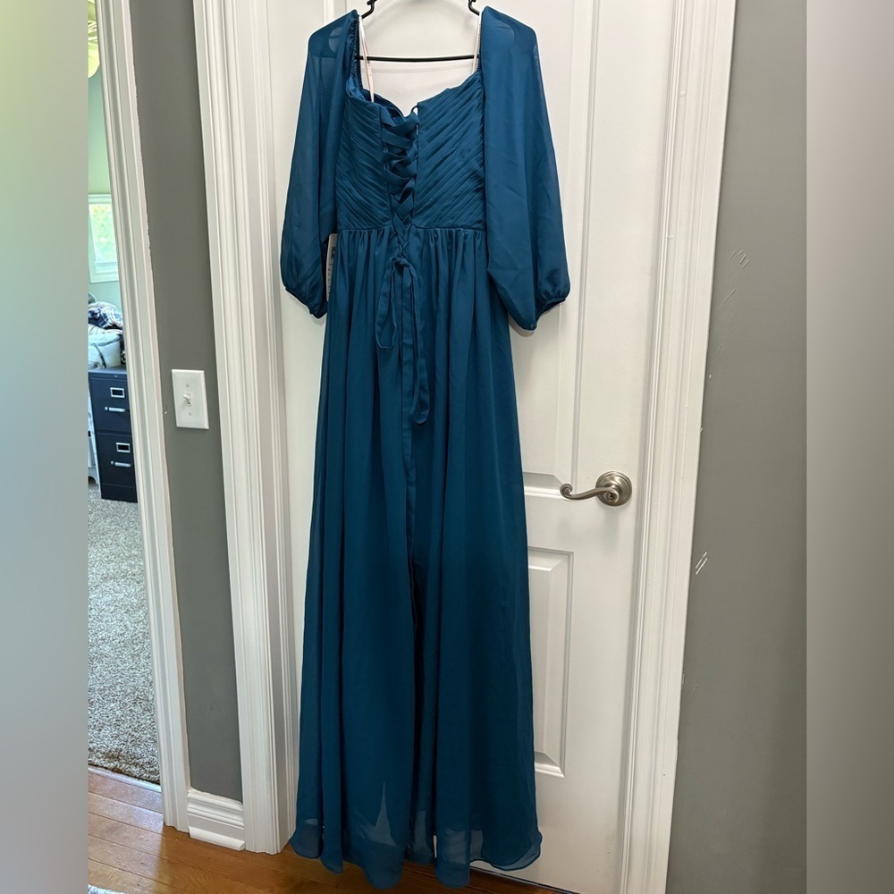 Lavétir Teal Formal Bridesmaid Wedding Maxi Dress Size 10 - Picture 13 of 14